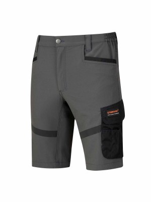 STØRVIK 4Way Stretch Korte Werkbroek Antraciet - Stijn