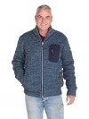 STØRVIK Gebreid Vest Heren Acryl Denimblauw - M-4XL - EDEN