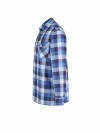 STØRVIK Flanellen Blouse Geruwd Katoen Heren Blauw blok - DAWSON 5.10