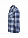 STØRVIK Flanellen Blouse Geruwd Katoen Heren Blauw/Donkerblauw - DAWSON 4.1
