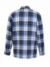 STØRVIK Flanellen Blouse Geruwd Katoen Heren Blauw/Donkerblauw - DAWSON 4.1