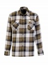 STØRVIK Flanellen Blouse Geruwd Katoen Heren Olijfgroen/Beige - DAWSON 4.2