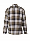 STØRVIK Flanellen Blouse Geruwd Katoen Heren Olijfgroen/Beige - DAWSON 4.2