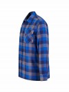 STØRVIK Flanellen Blouse Geruwd Katoen Heren Blauw/Grijs - DAWSON 4.4