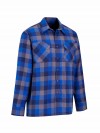 STØRVIK Flanellen Blouse Geruwd Katoen Heren Blauw/Grijs - DAWSON 4.4