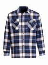 STØRVIK Flanellen Blouse Geruwd Katoen Heren Donkerblauw - Maat M-4XL -DAWSON