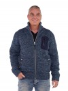 Gebreid Vest Heren Acryl Denimblauw - S-4XL - EDEN