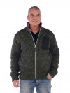 Gebreid Vest Heren Acryl Olijfgroen - S-4XL - EDEN