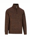 STØRVIK Liam Fijn Gebreide Pullover Teddy Voering Heren - Bruin Melange