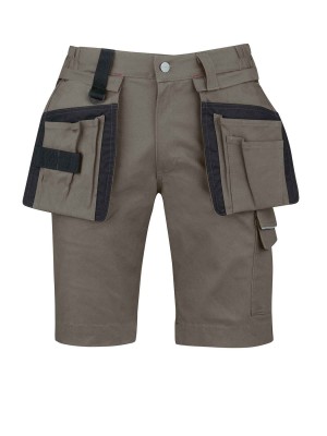 STØRVIK Stretch Korte Werkbroek Taupe - XS-3XL - THIJS