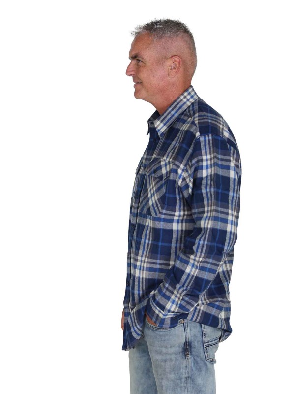 Flannel blouse heren sales