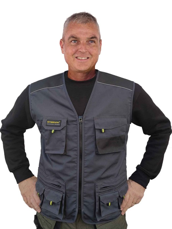 Zomer Werk Bodywarmer Antraciet Grijs - S-3XL - PILAR