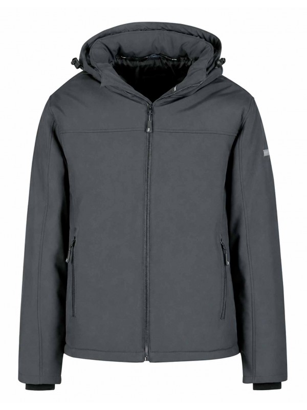 STØRVIK Softshell Winterjas Winddicht Gevoerd Heren Grijs-Groen - Bengt