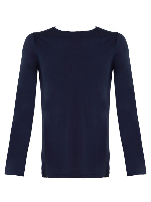 Donkerblauw thermoshirt met lange mouwen
