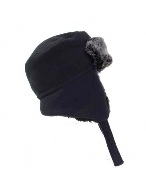 FLEECE MUTS MET OORFLAPPEN DAMES antraciet - Breznjev