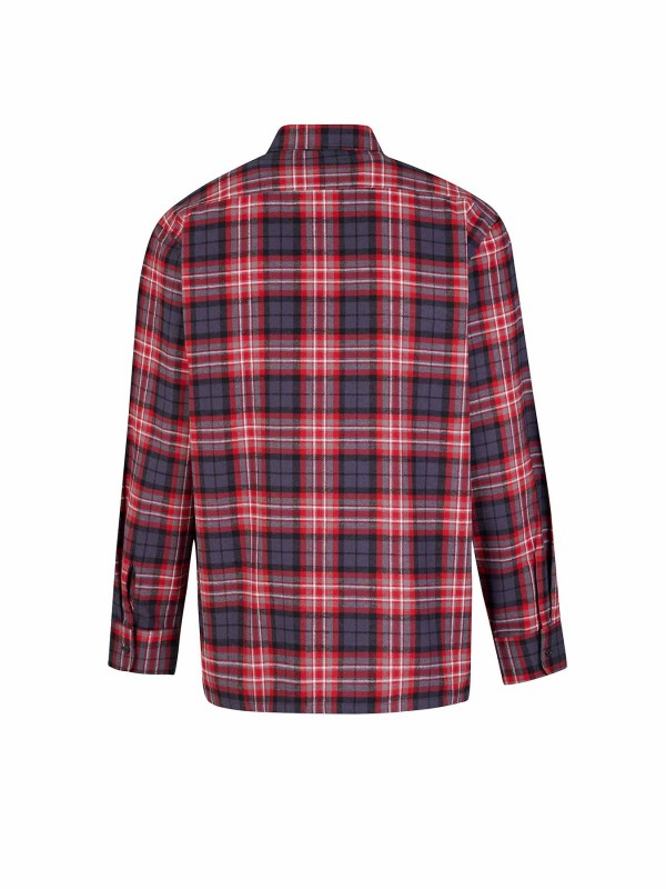 STØRVIK Flanellen Blouse Geruwd Katoen Heren Rood ruit - DAWSON 5.20