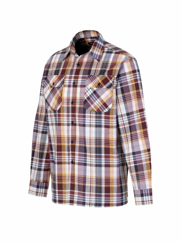 STØRVIK Egersund Katoenen Werkhemd Heren - Houthakkersblouse - Rood Ruit 052-4.1 RED