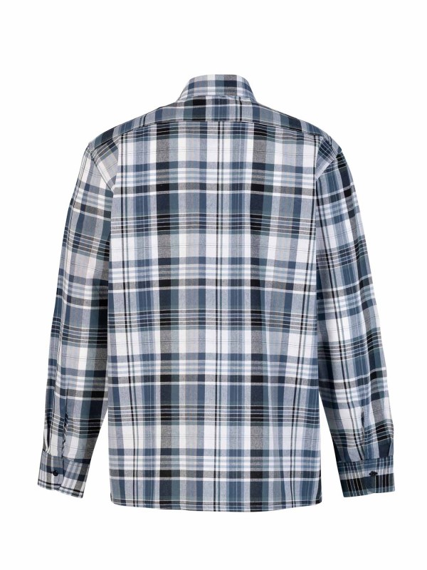 STØRVIK Egersund Katoenen Werkhemd Heren - Houthakkersblouse - Donkerblauw Ruit 052-4.2 NAVY