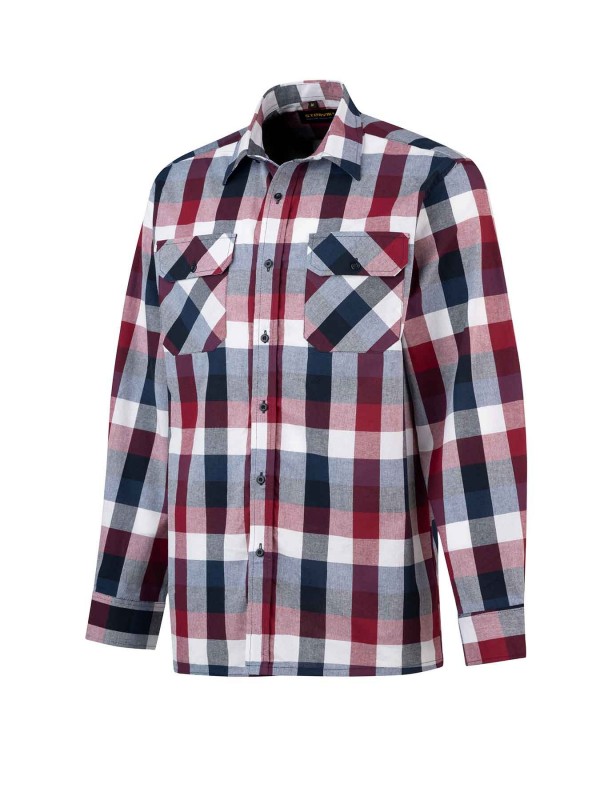 Rood geruite top blouse heren