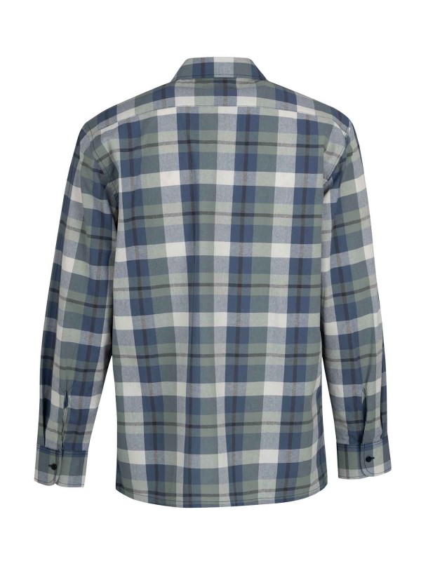 STØRVIK Egersund Katoenen Werkhemd Heren - Houthakkersblouse - Blauw Blok 052-3.1BB