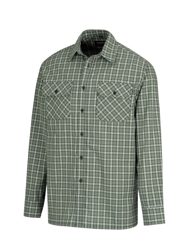 STØRVIK Egersund Katoenen Werkhemd Heren - Houthakkersblouse - Blauw Ruit 052-3.4OR