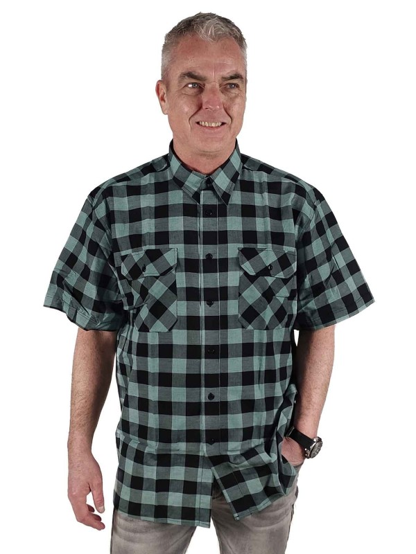 Blokjes blouse top heren