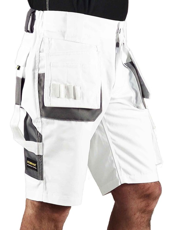 STØRVIK Korte Schilders Werkbroek Short Wit - XS-3XL - JOB