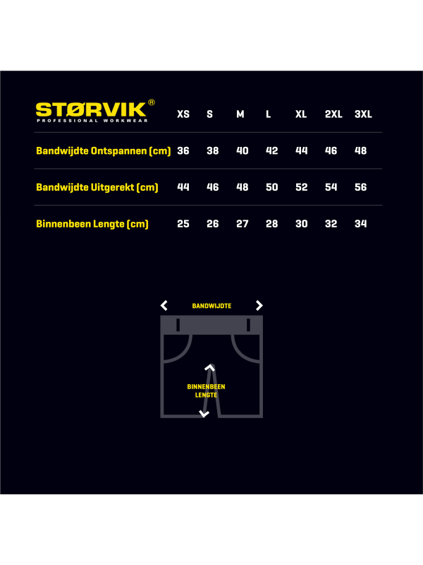 STØRVIK Korte Werkbroek Short - XS-3XL - JOB