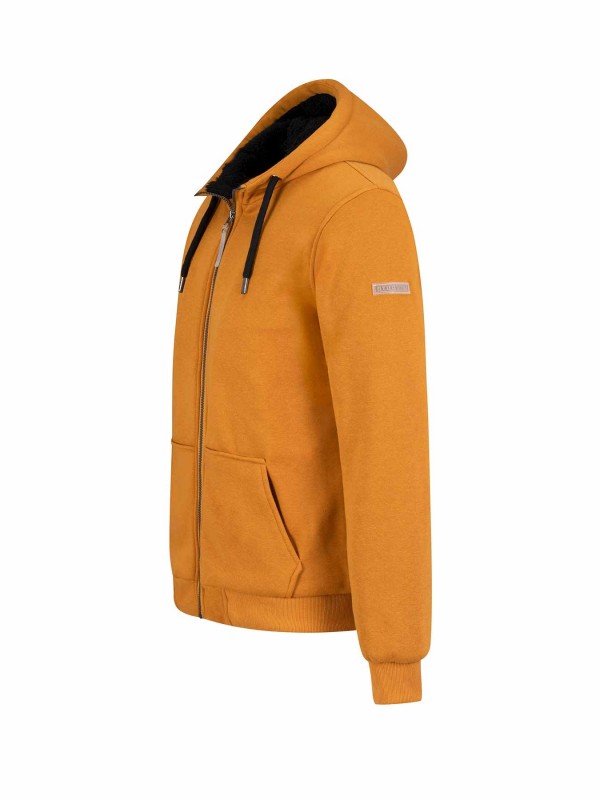 STØRVIK Sweatvest Heren Teddy Voering Oker Geel - S-6XL - KENNY