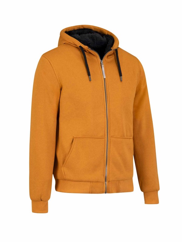 STØRVIK Sweatvest Heren Teddy Voering Oker Geel - S-6XL - KENNY