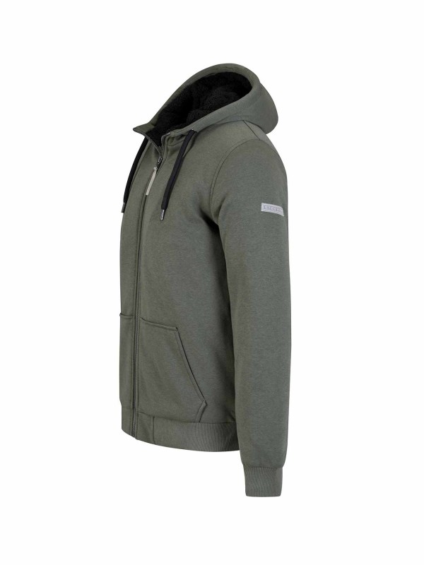 STØRVIK Sweatvest Heren Teddy Voering Olijfgroen - S-6XL - KENNY