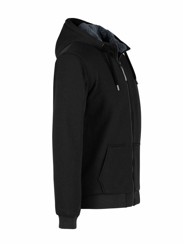 STØRVIK Sweatvest Heren Teddy Voering Zwart - Kenny
