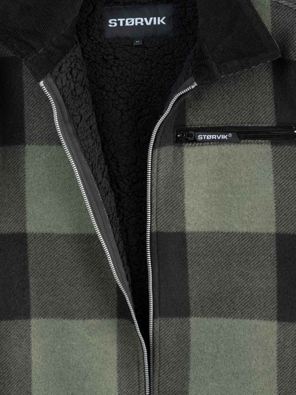 Houthakkers Fleece Vest (Lumberjack) Groen - M-6XL- LONDON