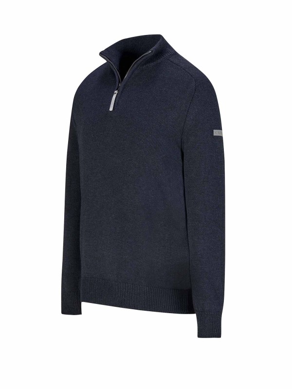 STØRVIK Pullover Heren - Fijn Gebreid - Donkerblauw - Rune