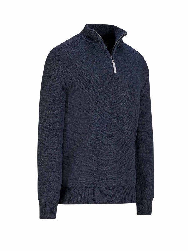 STØRVIK Pullover Heren - Fijn Gebreid - Donkerblauw - Rune
