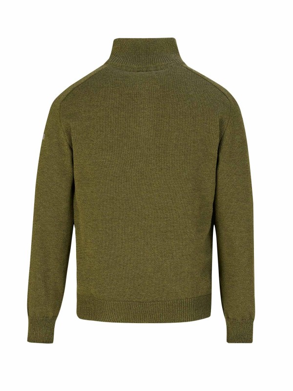 STØRVIK Pullover Heren - Fijn Gebreid - Olijfgroen - Rune