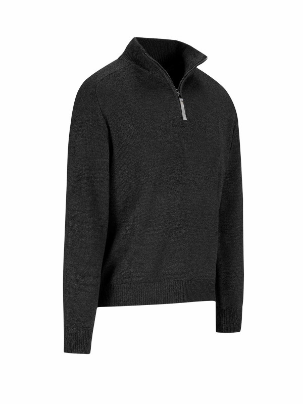 STØRVIK Pullover Heren - Fijn Gebreid - Zwart - Rune