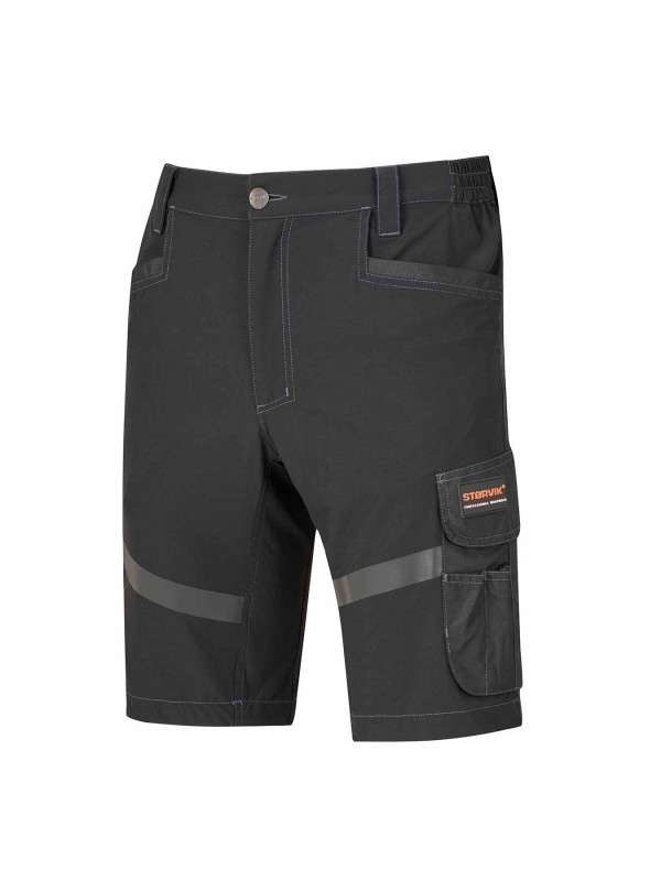 STØRVIK 4Way Stretch Korte Werkbroek Zwart - Stijn