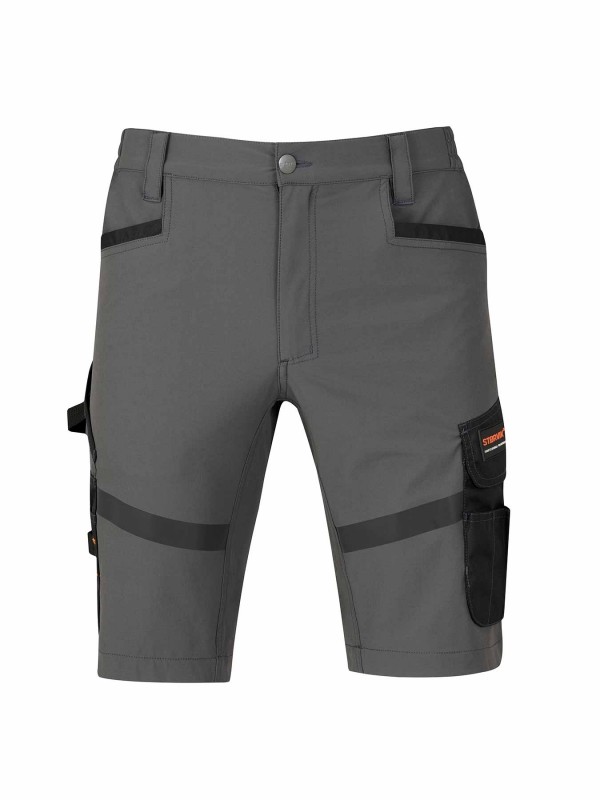 STØRVIK 4Way Stretch Korte Werkbroek Antraciet - Stijn