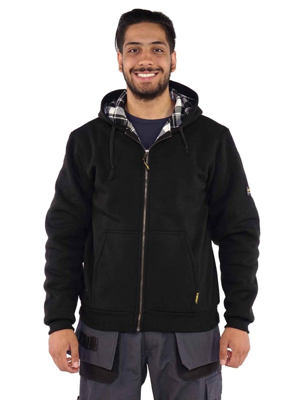 Hooded Sweatvest Zwart S 6XL ODIN