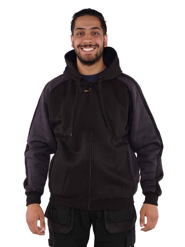 Hooded Sweatvest Zwart met Grijs S 3XL FRANK
