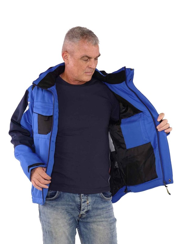 Ciro hoop een vergoeding Gevoerde softshell werkjas blauw kopen? - Werkkleding - €89,95