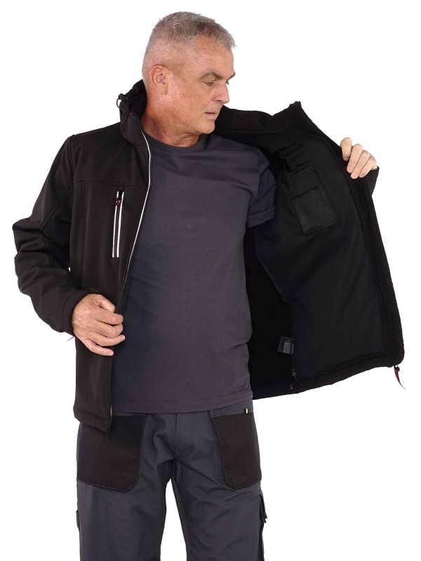 Softshell Werkjas Winter - Zwart - Storvik - Clive