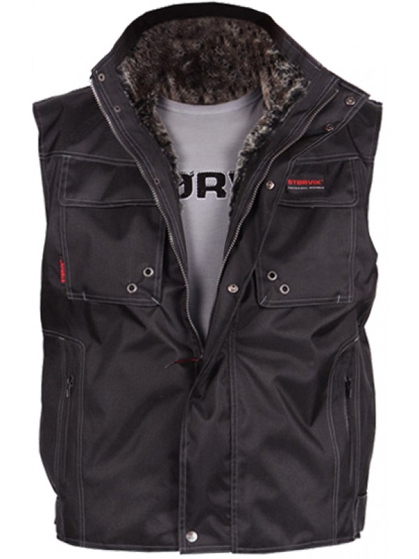 WERK BODYWARMER BONT VOERING antraciet Cromwell