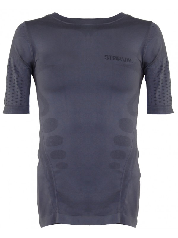 THERMOSHIRT KORTE MOUW Zwart Idaho