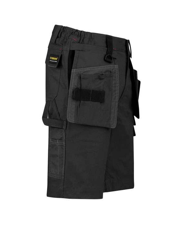 Stretch Korte Werkbroek Zwart XS 3XL THIJS